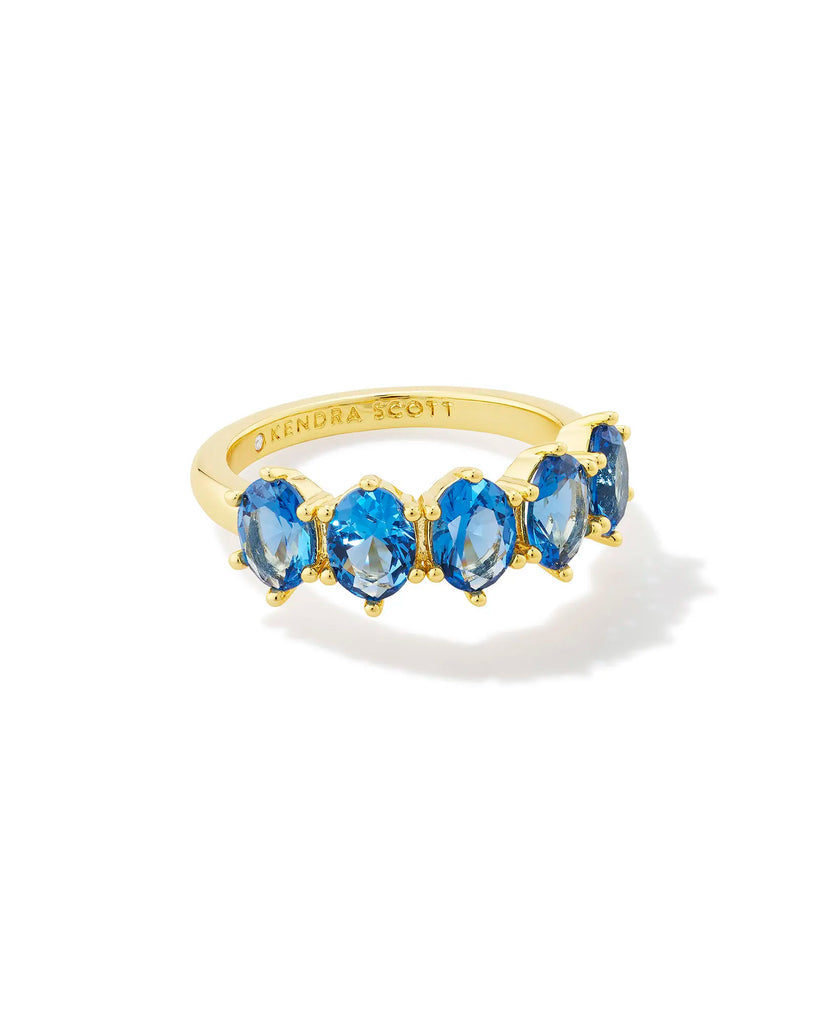 Cailin Crystal Band Birthstone Ring Jewelry Kendra Scott Gold Blue Violet (December) 6 