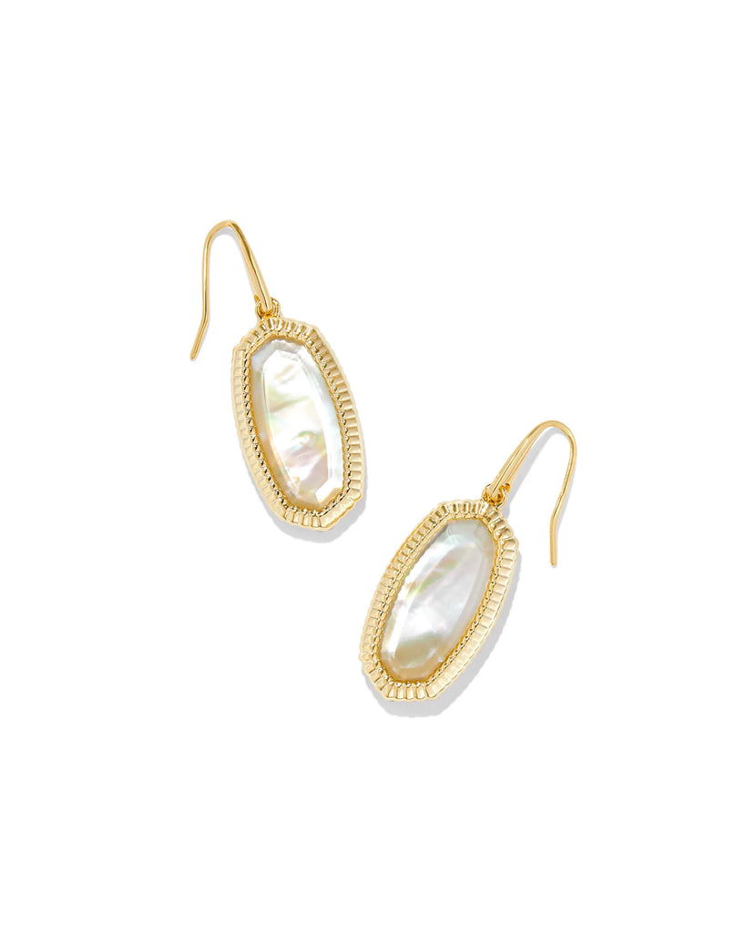 Dani Ridge Frame Drop Jewelry Kendra Scott Gold Golden Abalone  