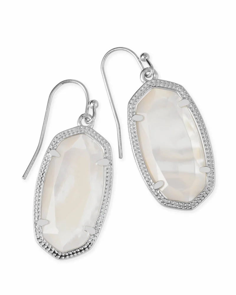 Dani Earring Jewelry Kendra Scott Silver Mother of Pearl  