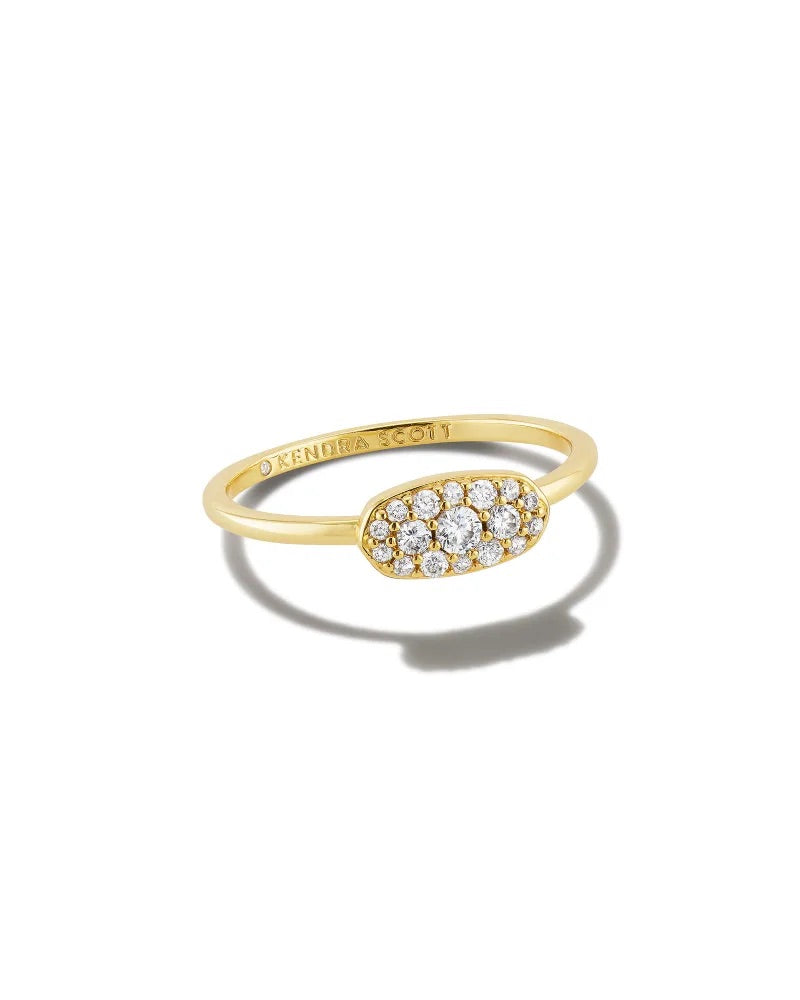 Grayson Crystal Band Ring Jewelry Kendra Scott Gold 6 