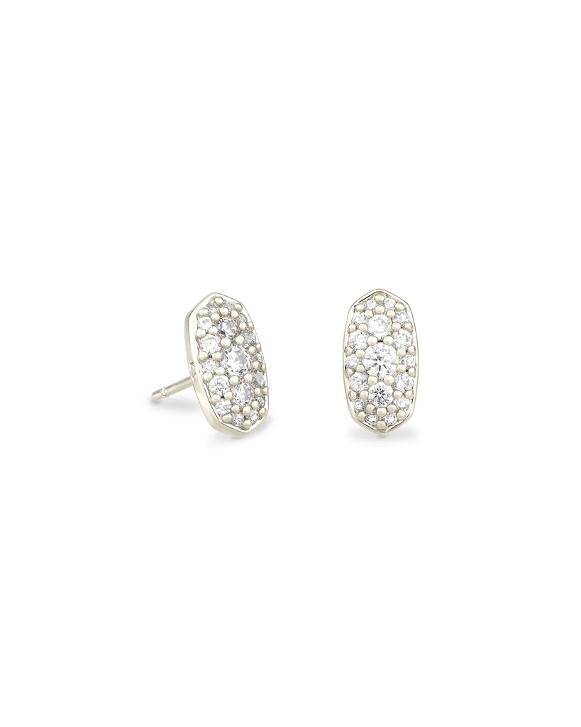 Grayson Crystal Stud Jewelry Kendra Scott Silver  