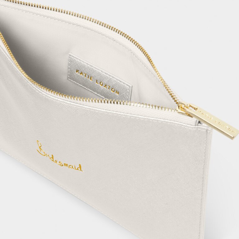 Silver Bridesmaid Pouch Bags Katie Loxton   