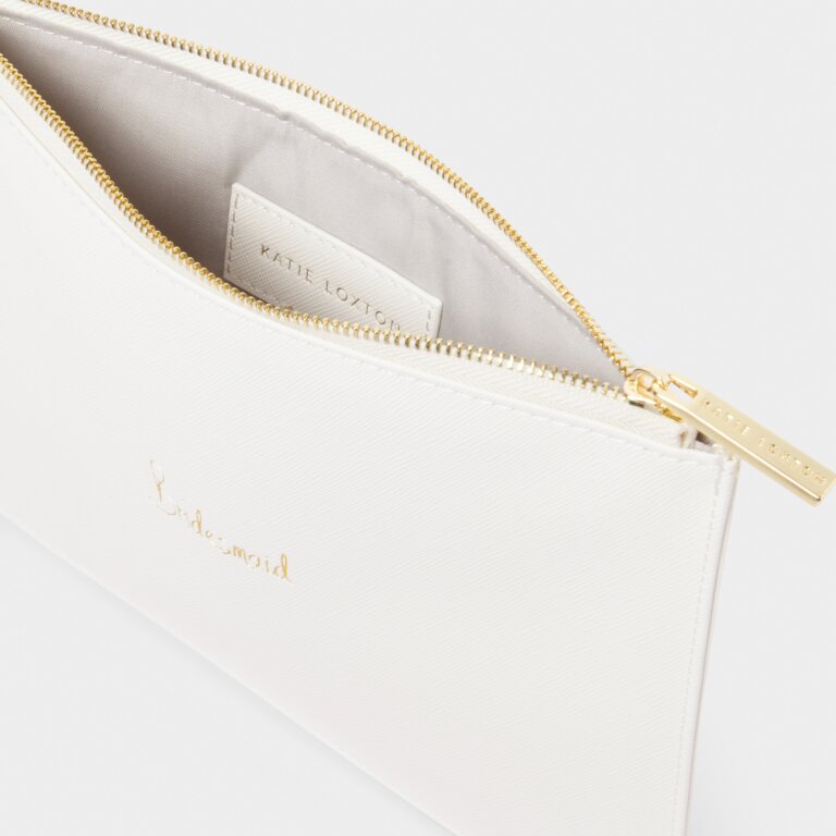 White Bridesmaid Pouch Bags Katie Loxton   