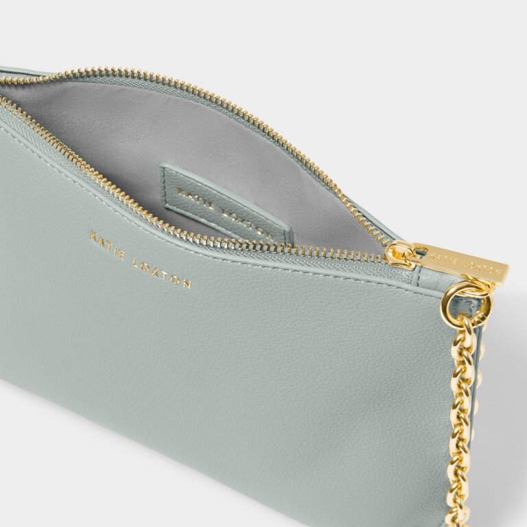 Astrid Chain Clutch Bags Katie Loxton Duck Egg Blue  