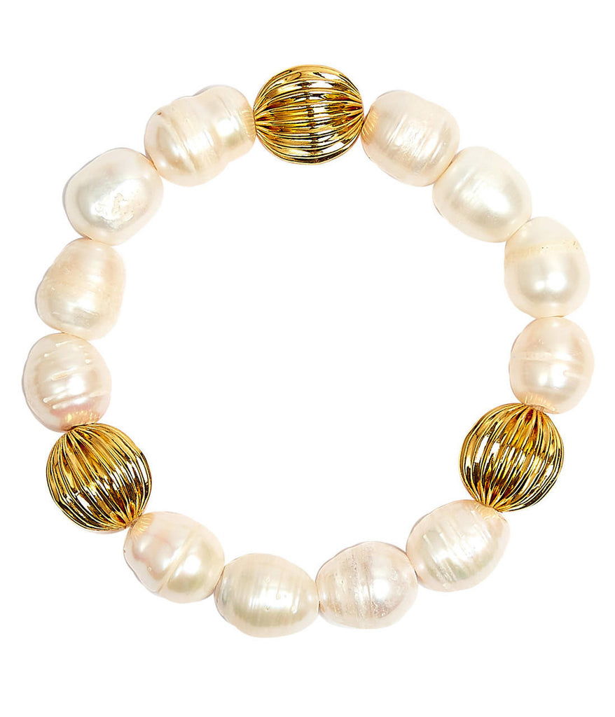 Parker Freshwater Pearl Bracelet Jewelry Lisi Lerch Pearl and Gold  