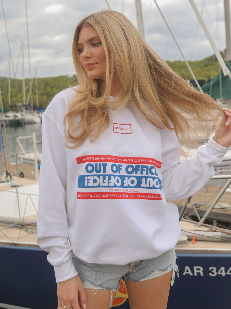 Out of the Office Sweatshirt Clothing Peacocks & Pearls   