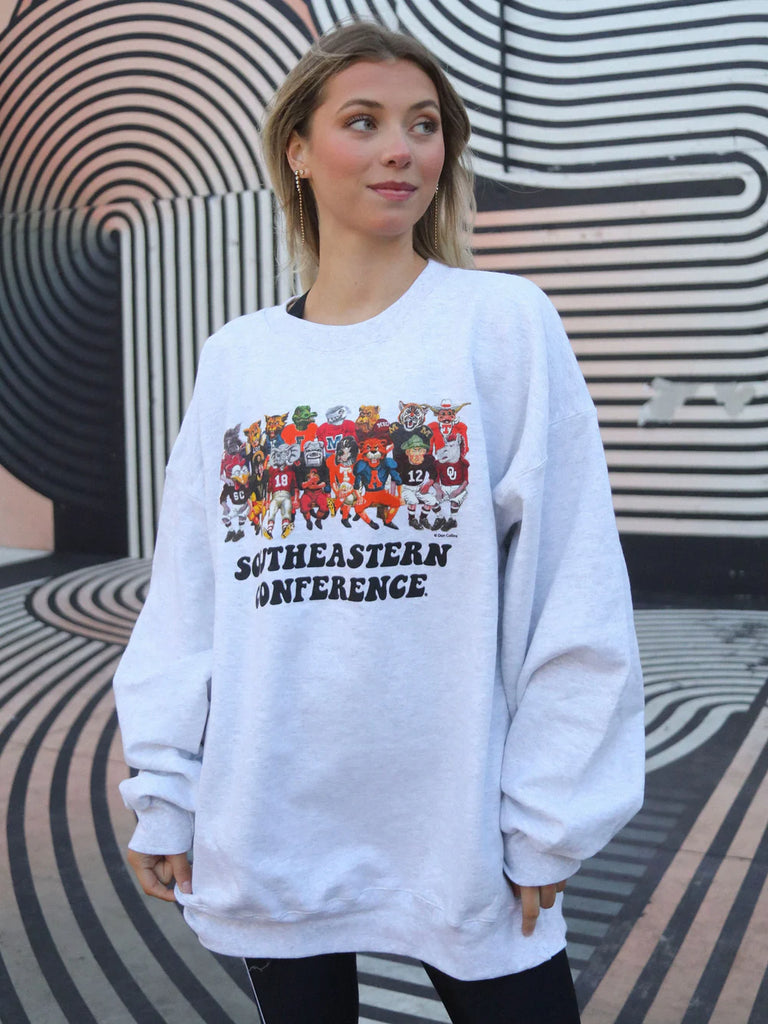 SEC Family Retro Sweatshirt Clothing Peacocks & Pearls