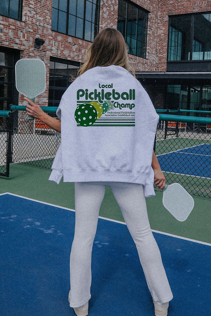 Local Pickleball Champ Crewneck Clothing Peacocks & Pearls   