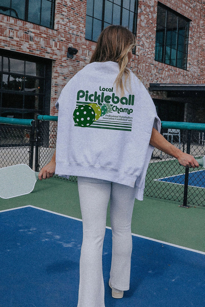 Local Pickleball Champ Crewneck Clothing Peacocks & Pearls   