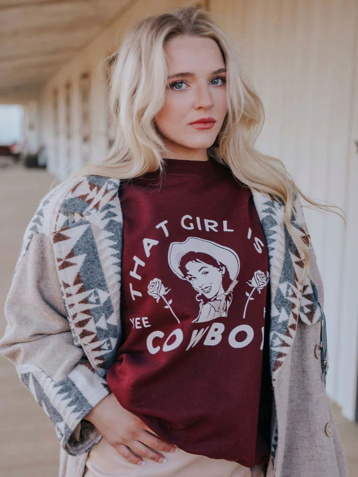 That Girl is a Cowboy Sweatshirt Clothing Peacocks & Pearls   