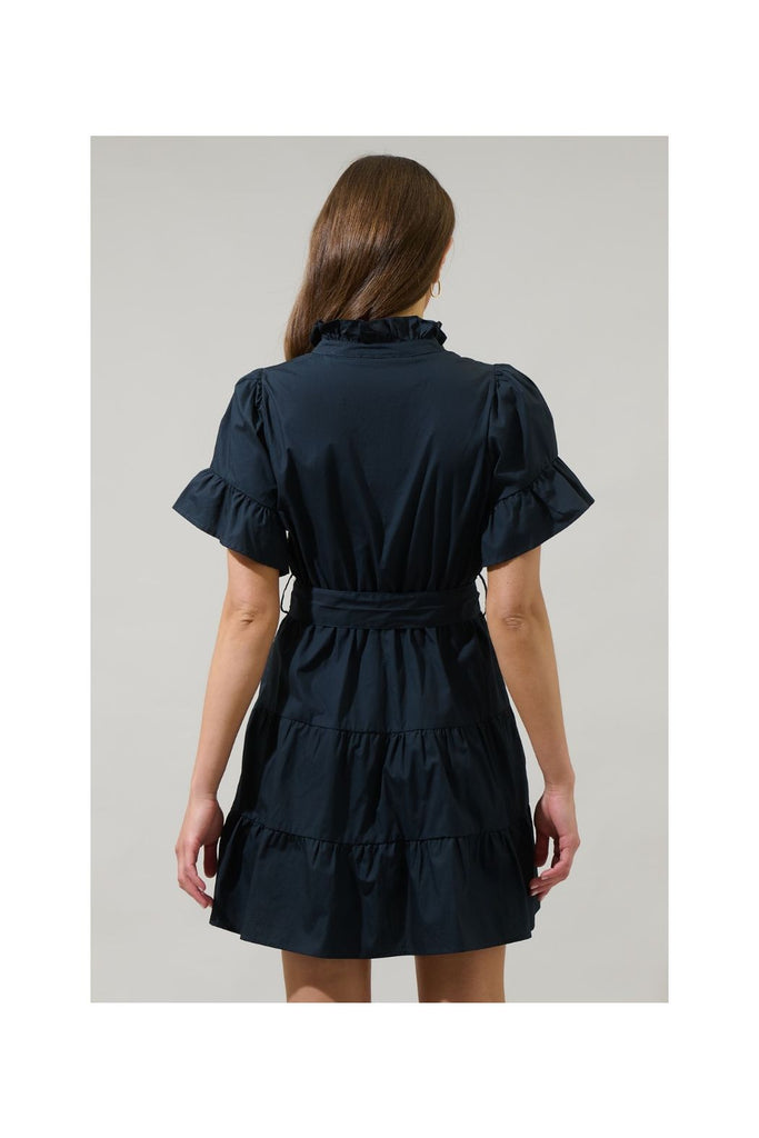 Cottonwood Ruffle Mini Dress Clothing Peacocks & Pearls   