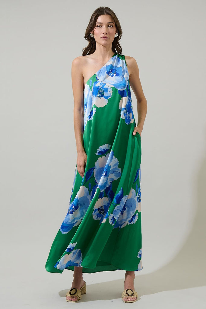 Glena Floral Maxi Dress Clothing Peacocks & Pearls