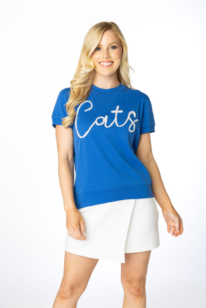 CATS Glitter Script Tee Clothing Peacocks & Pearls   