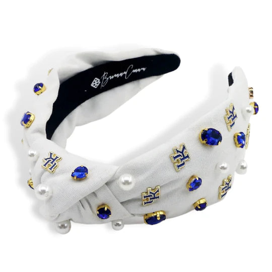 UK Logo Headband Sale Brianna Cannon White