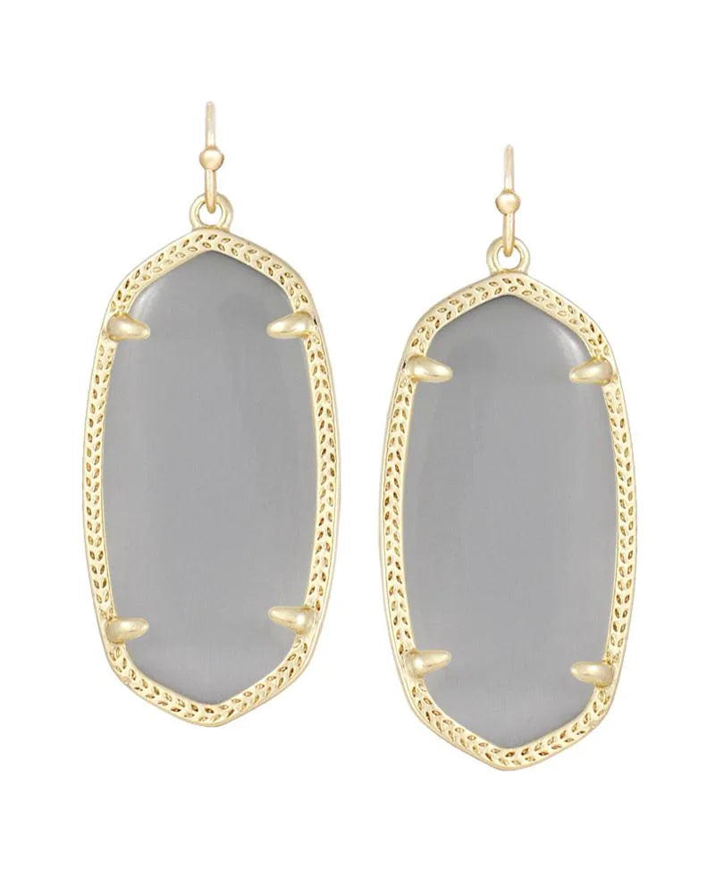 Elle Earring Jewelry Kendra Scott Gold Slate Cats Eye  