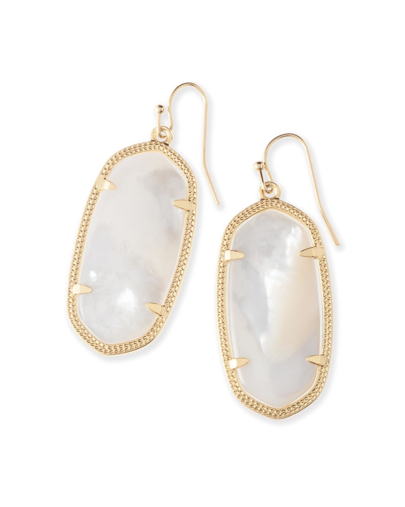 Elle Earring Jewelry Kendra Scott Gold Mother of Pearl  