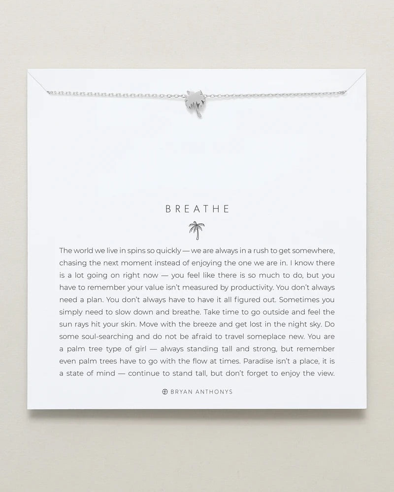 Breathe Necklace Jewelry Bryan Anthony's Silver  