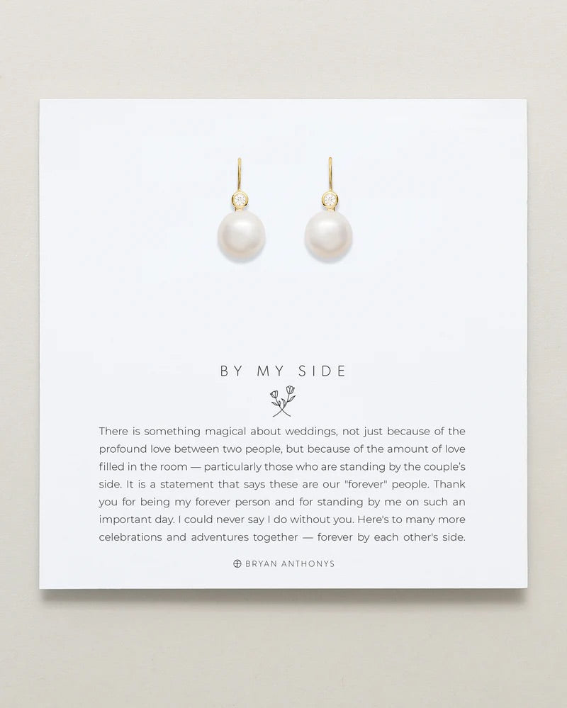 By My Side Pearl Drop Earrings Jewelry Bryan Anthony's   