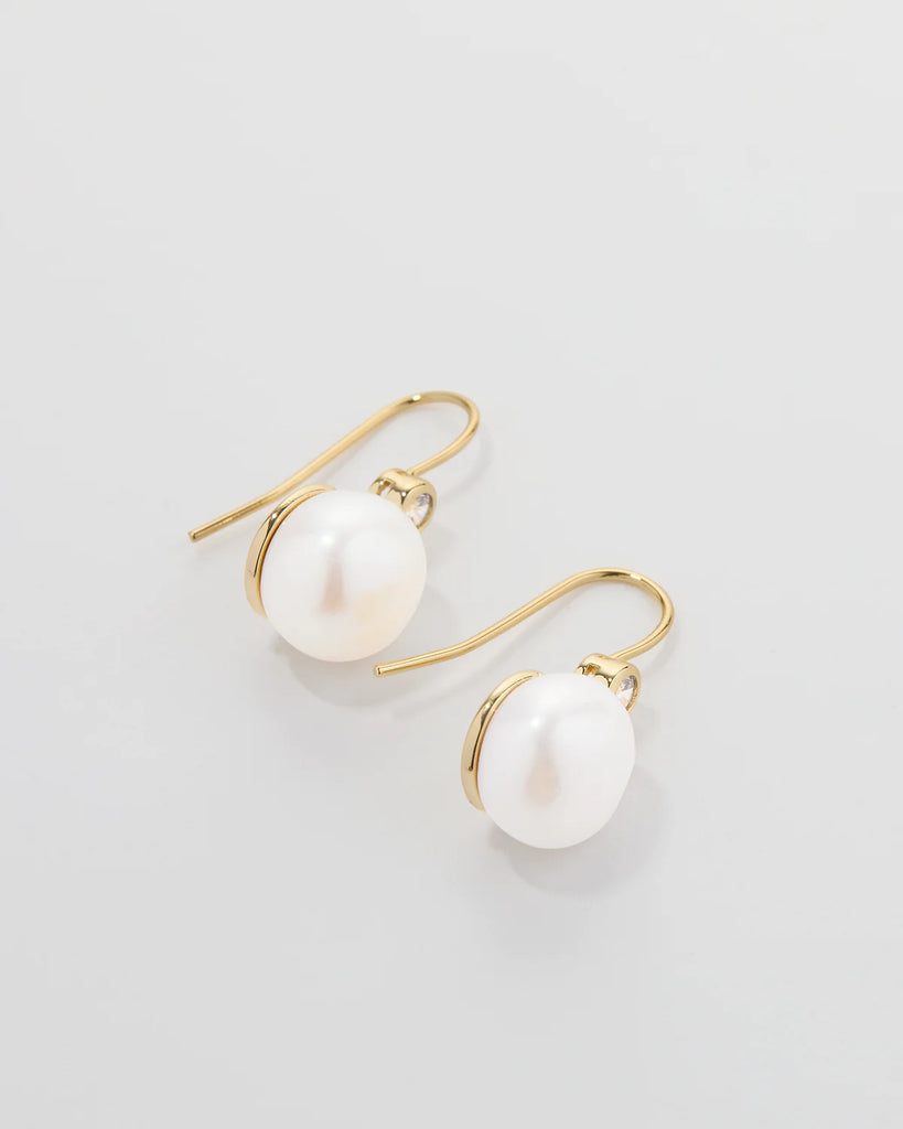 By My Side Pearl Drop Earrings Jewelry Bryan Anthony's Gold  