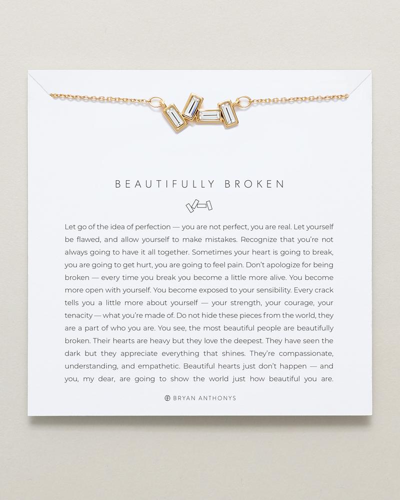 Beautifully Broken Necklace Jewelry Bryan Anthony's Gold  