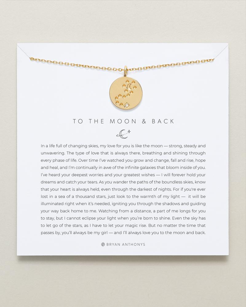 To The Moon and Back Necklace Jewelry Bryan Anthony's Gold  