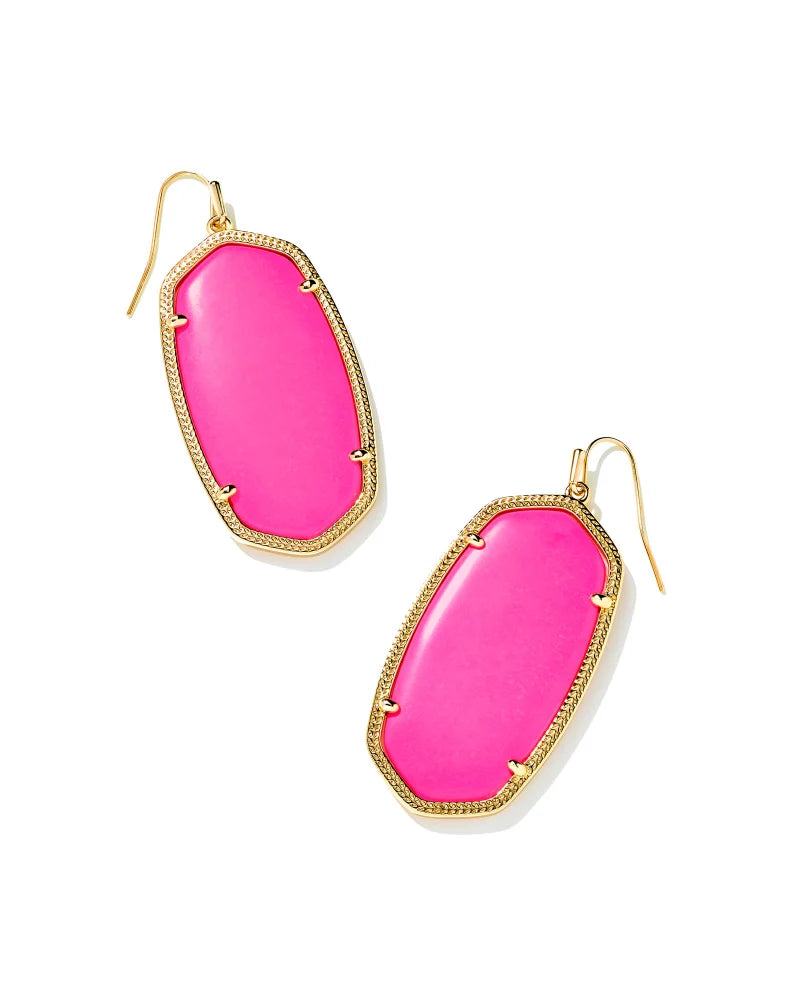 Danielle Earring Jewelry Kendra Scott Gold Neon Pink  
