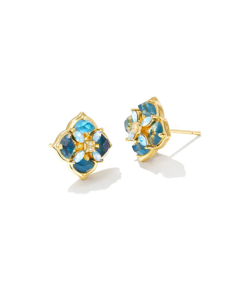 Dira Stone Stud Jewelry Kendra Scott Gold Blue Mix  