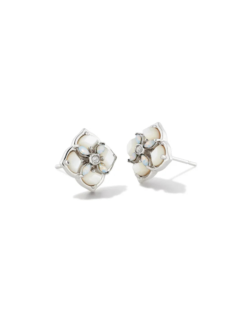 Dira Stone Stud Jewelry Kendra Scott Silver Ivory Mix  