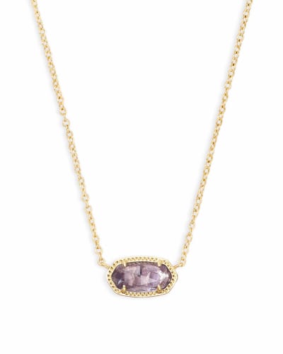 Elisa Glass Necklace Jewelry Kendra Scott Gold Purple Amethyst  