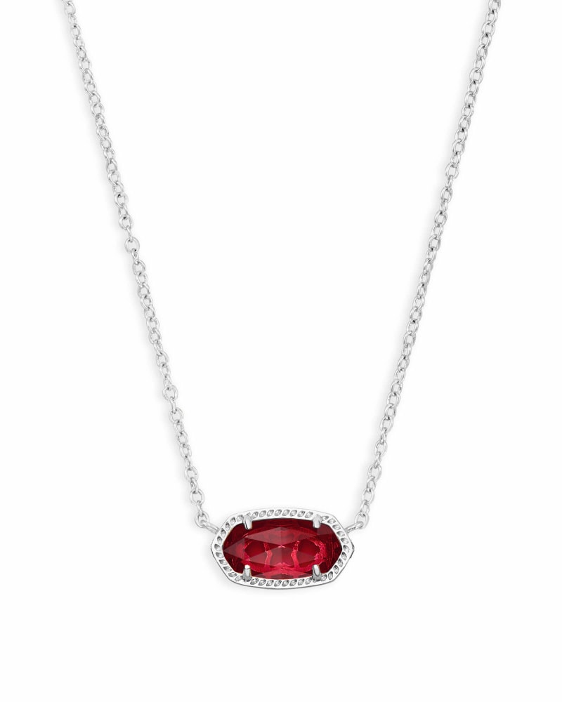 Elisa Glass Necklace Jewelry Kendra Scott Silver Clear Berry  