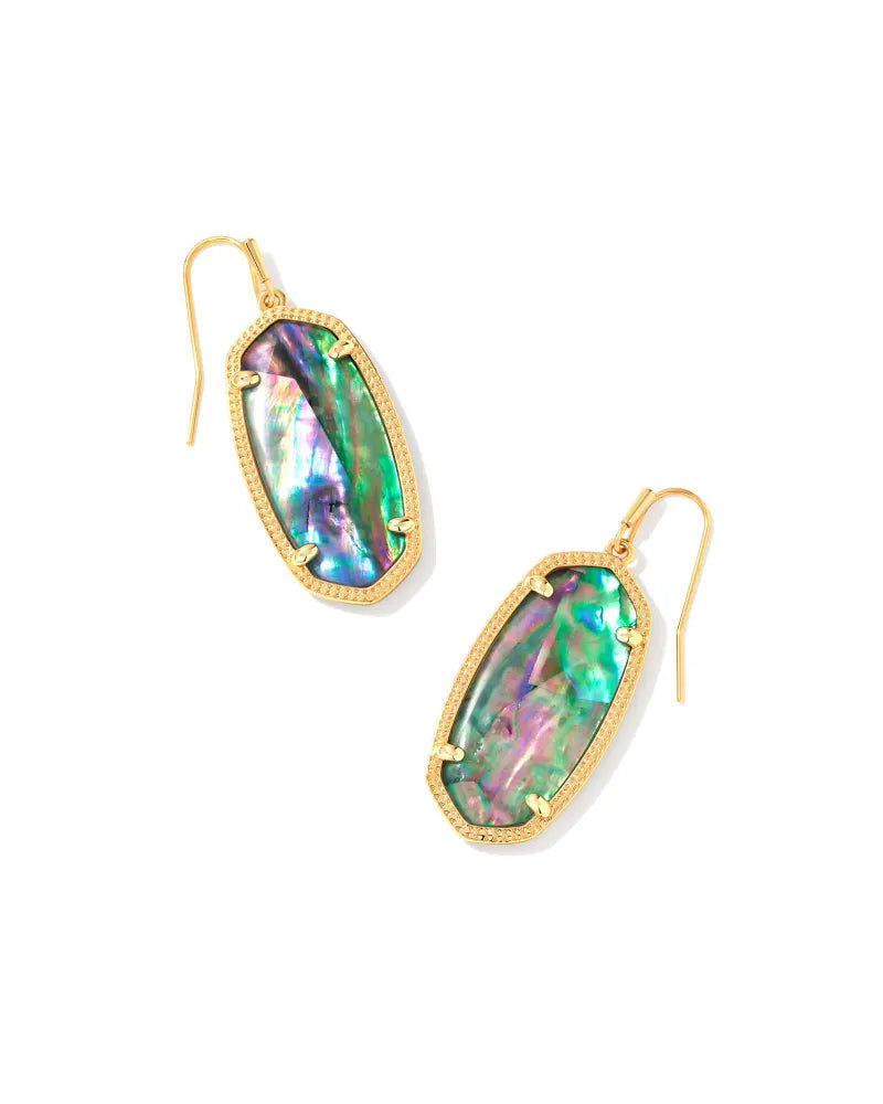 Elle Earring Jewelry Kendra Scott Gold Lilac Abalone  