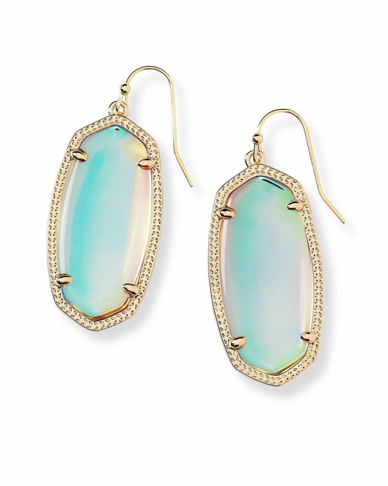 Elle Earring Jewelry Kendra Scott Gold Dichroic Glass  