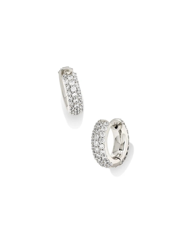 Mikki Pave Huggie Jewelry Kendra Scott Silver  